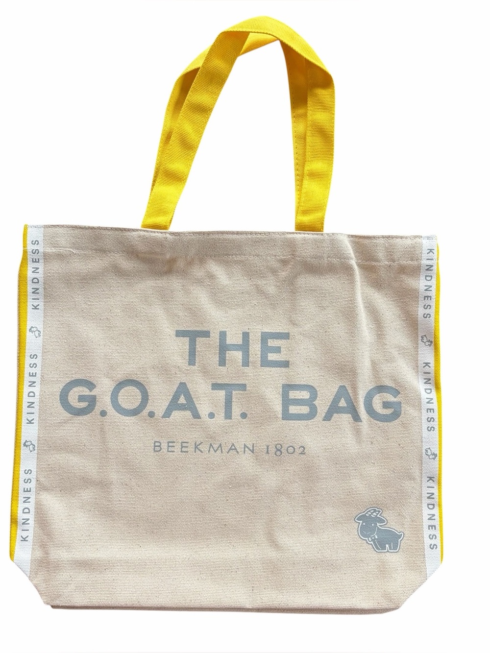 Beekman 1802 The GOAT Bag Canvas Tote with Yellow Handles
